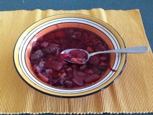 borscht - beet and beef soup